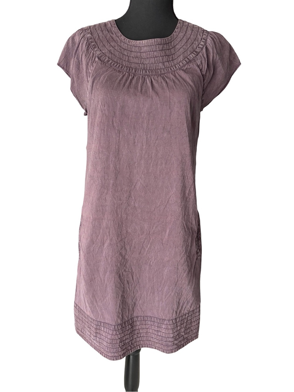 Calypso St. Barth Mauve Pintuck Shift Dress